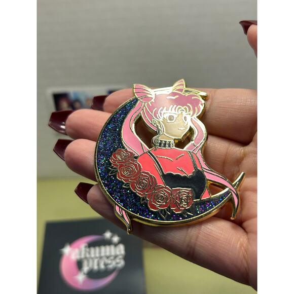 Akuma Press Black Lady Wicked Lady Sailor Moon Pin Anime Evil Chibi Moon - Picture 7 of 11